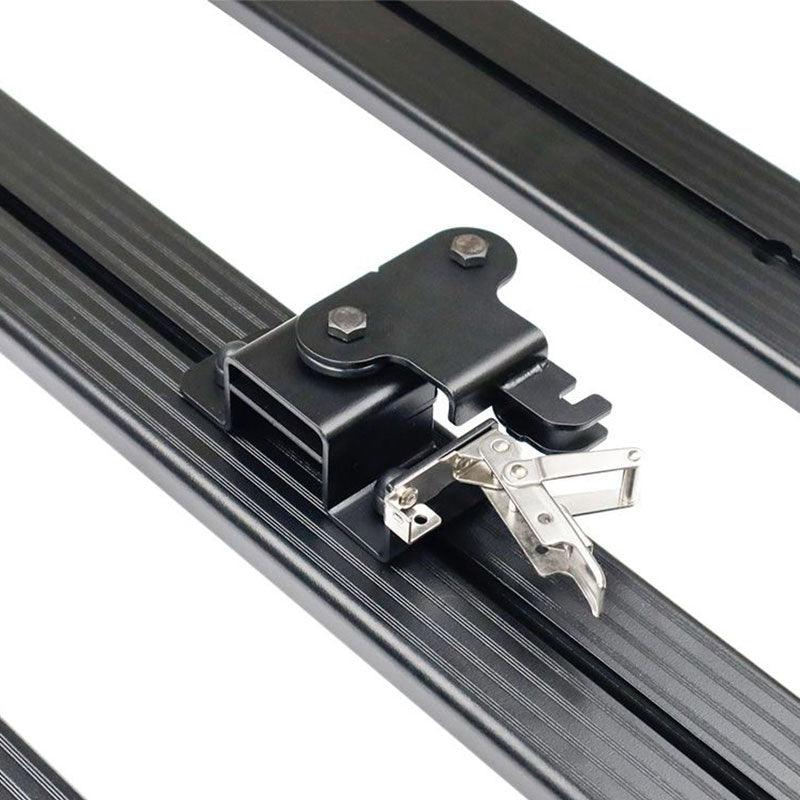 Front Runner Quick Release Roof Top Tent Mount Kit detail of one bracket on top of rack