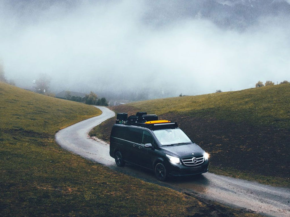 Front Runner Slimline II Roof Rack Kit For Mercedes Benz V-Class SWB 2014-Current KRMV012T In Storm