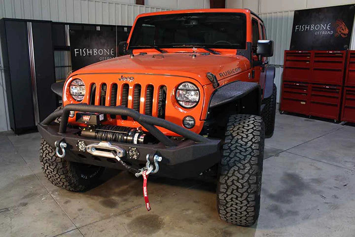 Full Width Winch Bumper for Jeep Wrangler JK by Fishbone Offroad