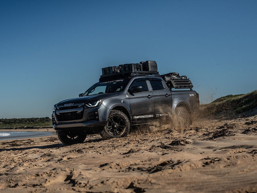 Slimline II Roof Rack Kit on action by Front Runner for Isuzu D-Max 2020-21