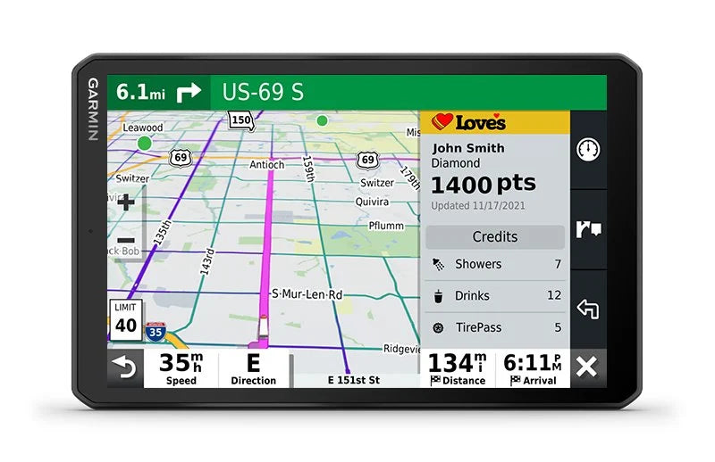 Garmin 8 inch Truck GPS - Truck Plaza Loyalty Programs