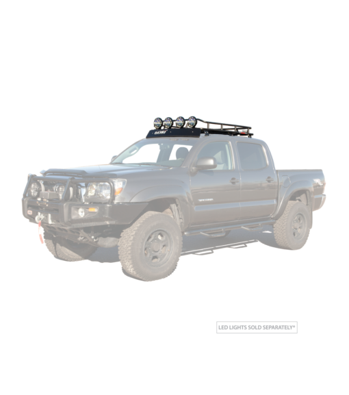 Multi Light Setup with Front Riser Gobi Ranger Rack for Toyota Tacoma