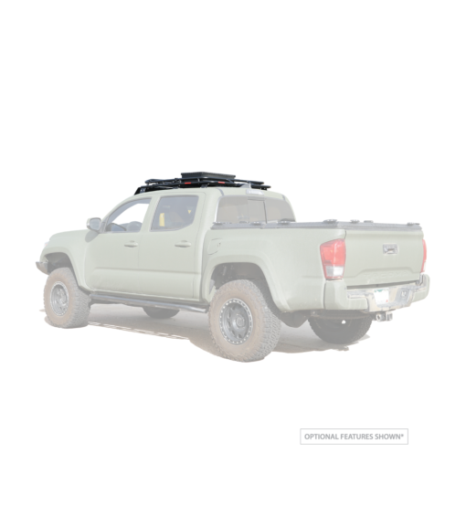 Gobi Stealth Rack Toyota Tacoma Lightbar LED setup with Sunroof Access