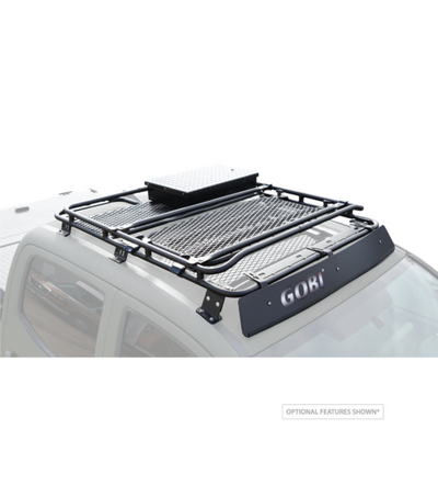 Gobi Stealth Rack Toyota Tacoma Lightbar LED setup with Sunroof Insert