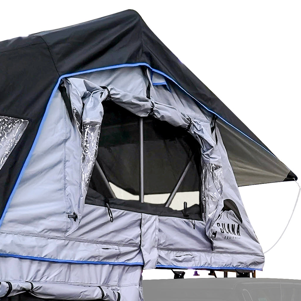 Guana Equipment Nosara 55" Roof Top Tent With Annex GE0003 Rolled Up Window View