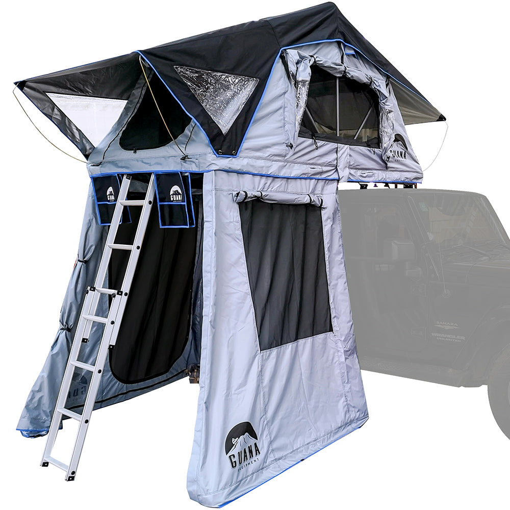 Guana Equipment Nosara 55" Roof Top Tent With Annex GE0003 Open Annex View