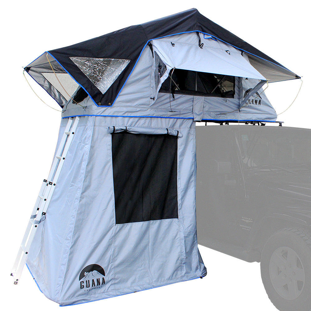 Guana Equipment Nosara 55" Roof Top Tent With Annex Side Front View GE0003