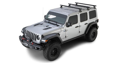 Heavy Duty RLT600 Black 3 Bar Rhino-Rack Backbone Roof Rack for the JEEP WRANGLER JL 2019