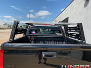 back view of Cali Raised LED Overland Bed Rack For Toyota Tundra 2014-2020