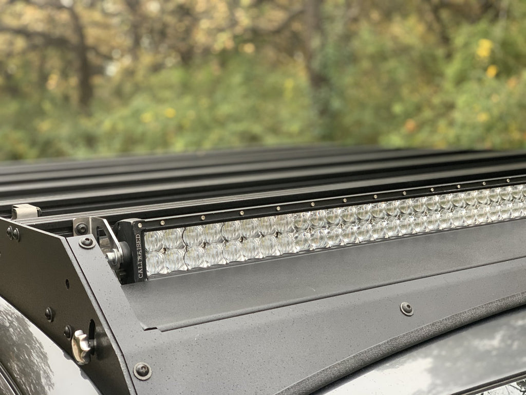 Cali Raised LED Premium Roof Rack For Toyota Tacoma 2005-2020 with led light bar