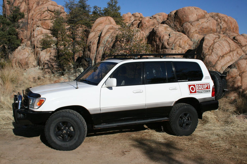 side view of Eezi-Awn K9 Roof Rack Kit For Toyota Land Cruiser Series 100