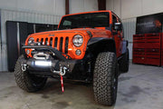 Fishbone Stubby Front Winch Bumper for Jeep Wrangler JK