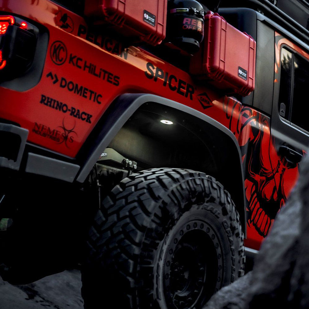 KC Hilites Cyclone V2 LED In Jeep Gladiator