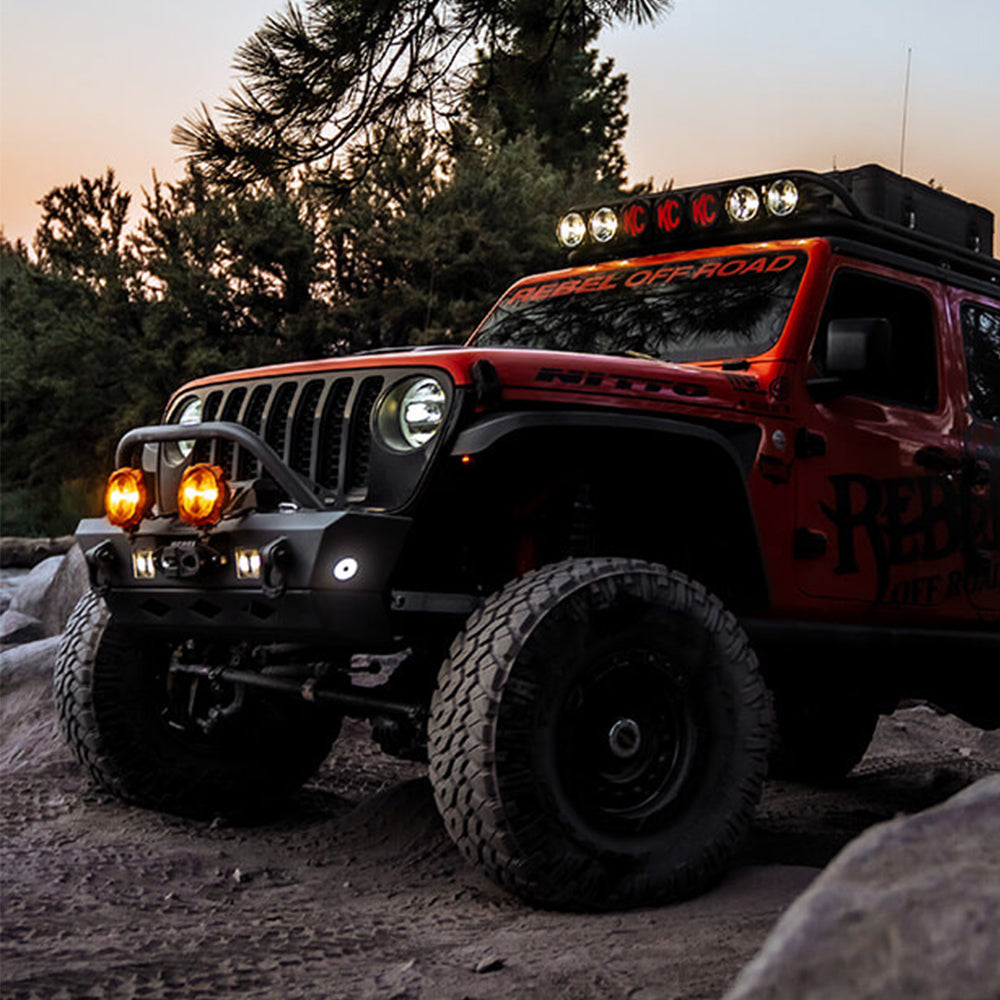 KC Hilites Cyclone V2 LED In Jeep Gladiator Rubicon