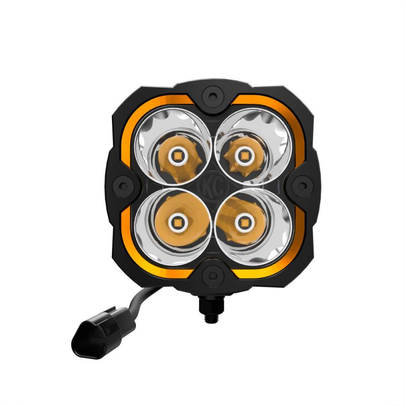 KC Hilites Flex Era 4 2-Light System 80W spot beam front view