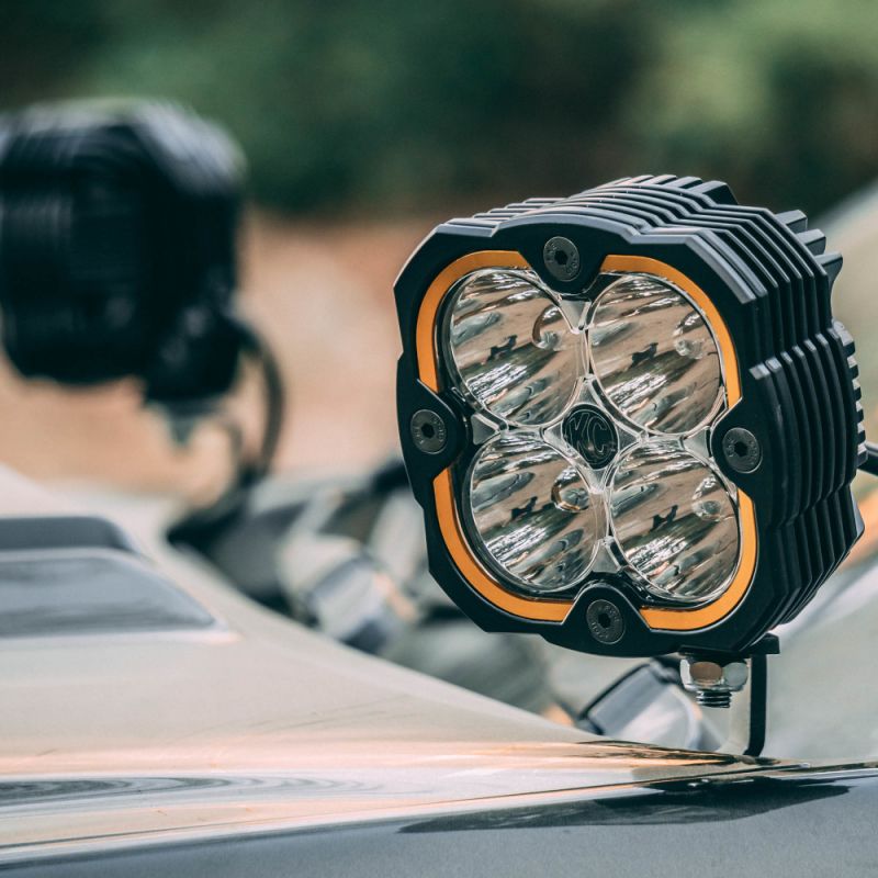 Mounted KC Hilites Flex Era 4 2-Light System Spot Beam 