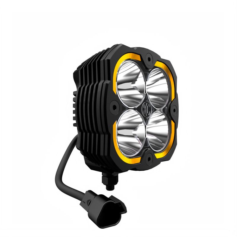 KC Hilites Flex Era 4 2-Light System 80w spot beam side view
