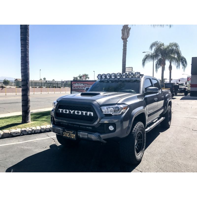 Mounted sample in Toyota Tacoma 2005 to 2020 of KC Hilites Gravity Pro6 LED Light Bar System