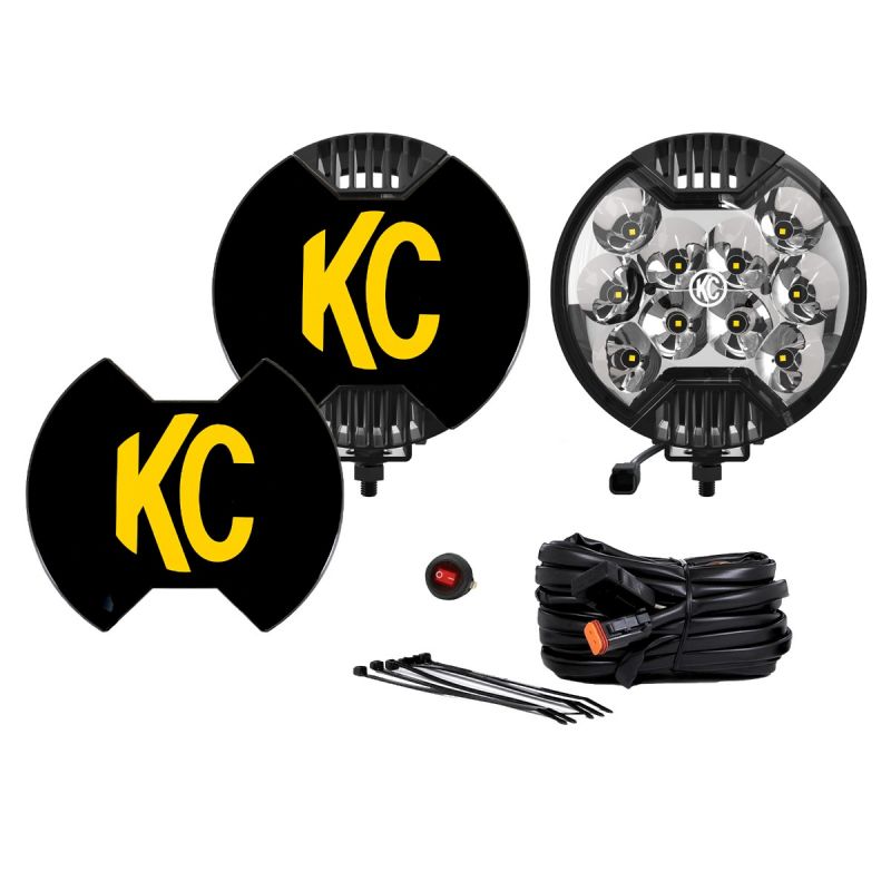 KC Hilites Slimlite LED 6"  2-Light System 50W Spot Beam