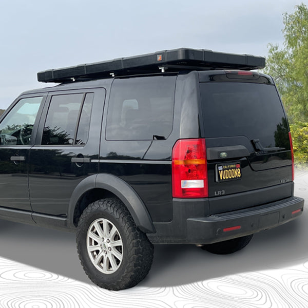 back side closed view BadAss Rugged Rooftop Tent For Land Rover LR3/LR4 & Discovery 4