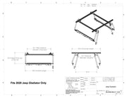 LEITNER DESIGNS - ACTIVE CARGO SYSTEM - JEEP Gladiator -Dimensions