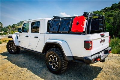 LEITNER DESIGNS - ACTIVE CARGO SYSTEM - JEEP Gladiator -Left Back View Gearboxes