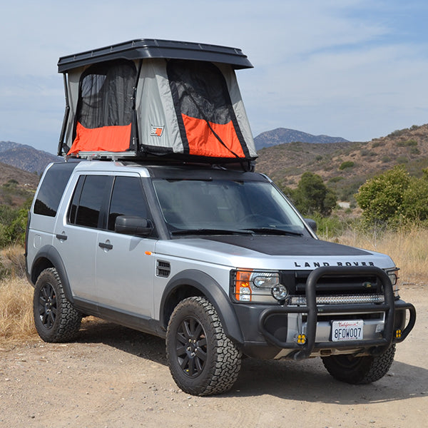 front open view of the BadAss Convoy Rooftop Tent For Land Rover LR3/LR4 Discovery 3 & 4