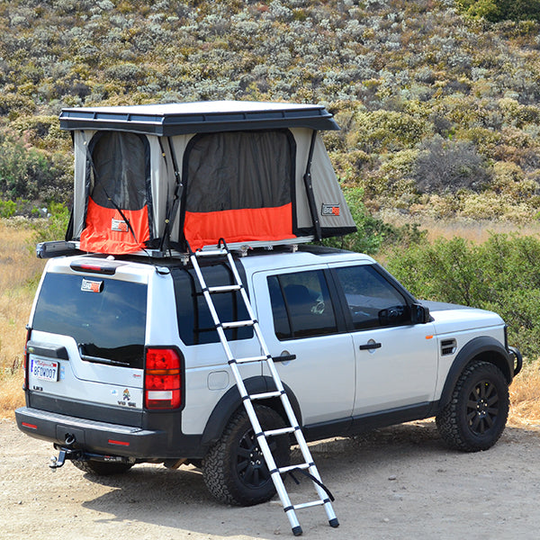 side open view of the BadAss Convoy Rooftop Tent For Land Rover LR3/LR4 Discovery 3 & 4