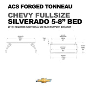 ACS Forged Tonneau Rack Only For Chevy Fullsize Silverado