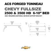 ACS Forged Tonneau Rack Only For Chevy Full Size 2500 & 3500