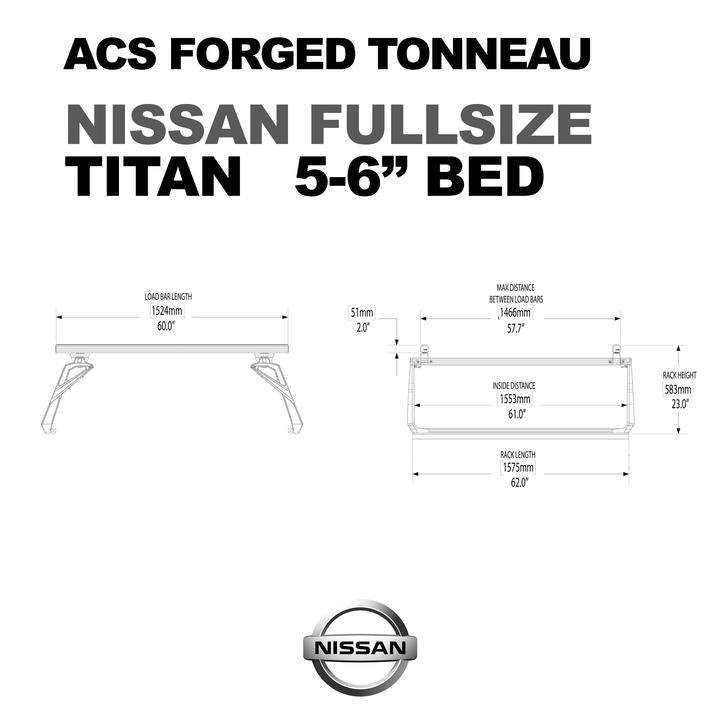 Leitner Designs ACS Forged Tonneau Rack Only For Nissan Titan 2004