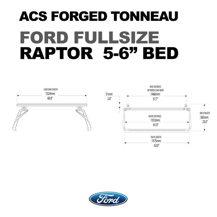 Leitner Designs ACS Forged Tonneau Rails Only Ford Ford Raptor