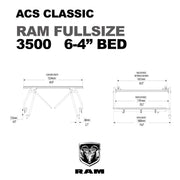 Leitner Active Cargo System ACS CLASSIC Bed Rack For DODGE RAM 3500 6-4 bed