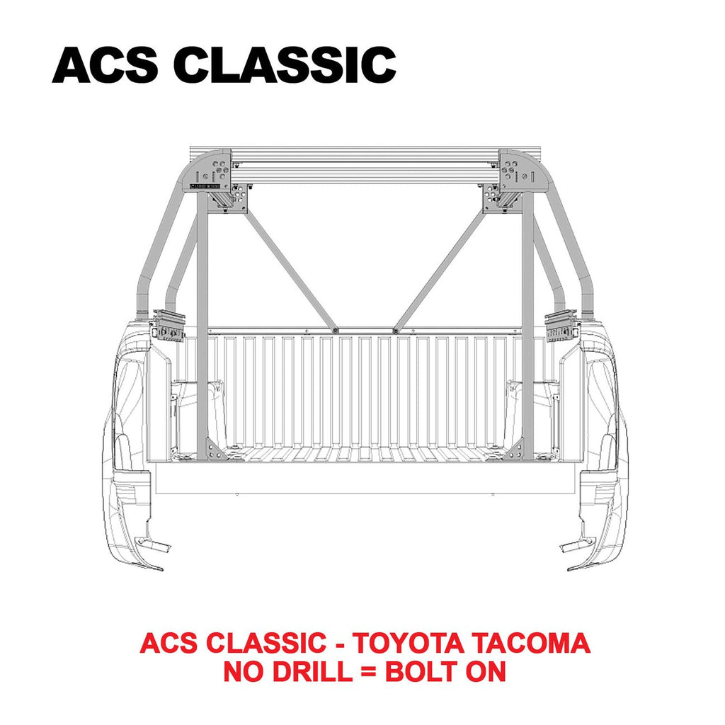 Leitner Active Cargo System ACS Classic Bed Rack For Toyota Pickup Trucks Back View