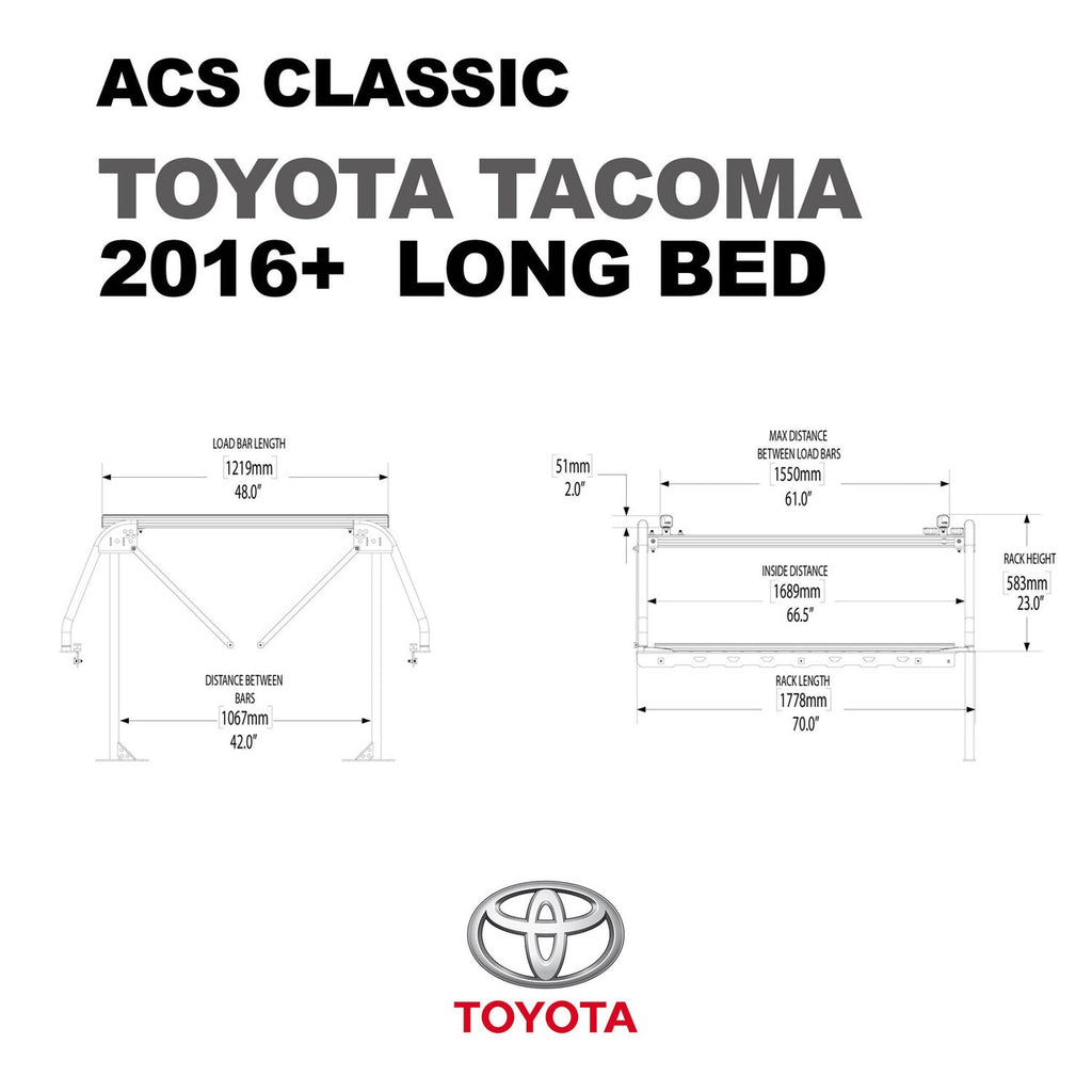 Leitner Active Cargo System ACS Classic Bed Rack For Toyota Tacoma long bed