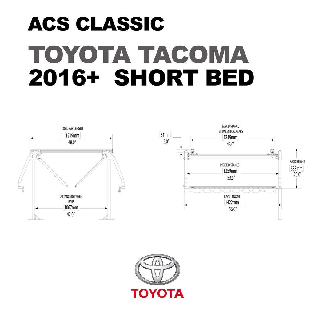 Leitner Active Cargo System ACS Classic Bed Rack For Toyota Tacoma Short Bed