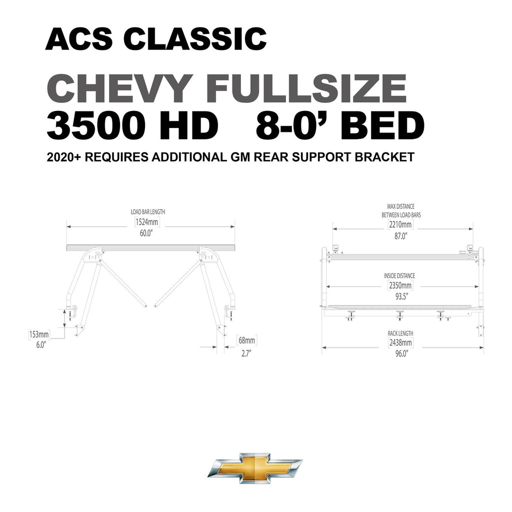 Leitner Active Cargo System ACS Classic For Chevy 3500 HD 8'0" Bed