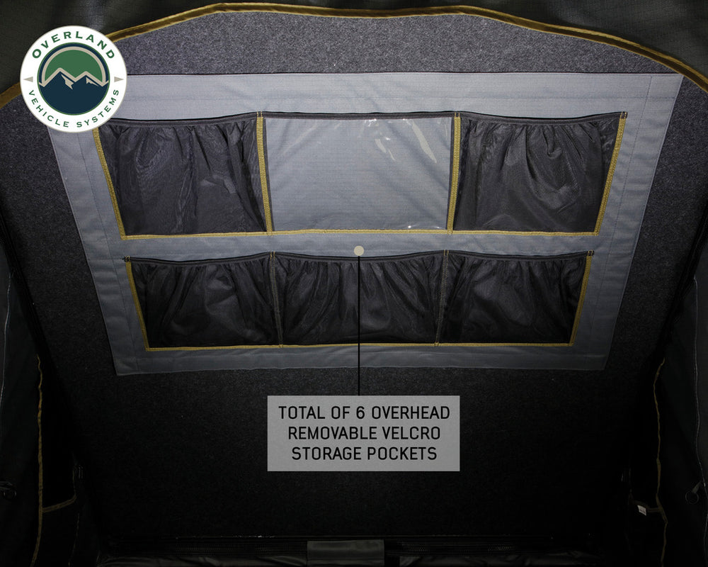 Mamba 3 Hardshell Rooftop Tent Storage Pockets that are Removable