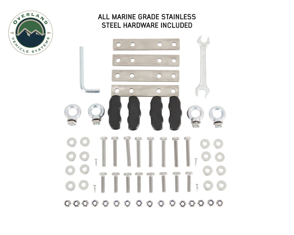 Overland Vehicle Systems Mamba 3 Hardshell Rooftop Tent Hardware Inclusion