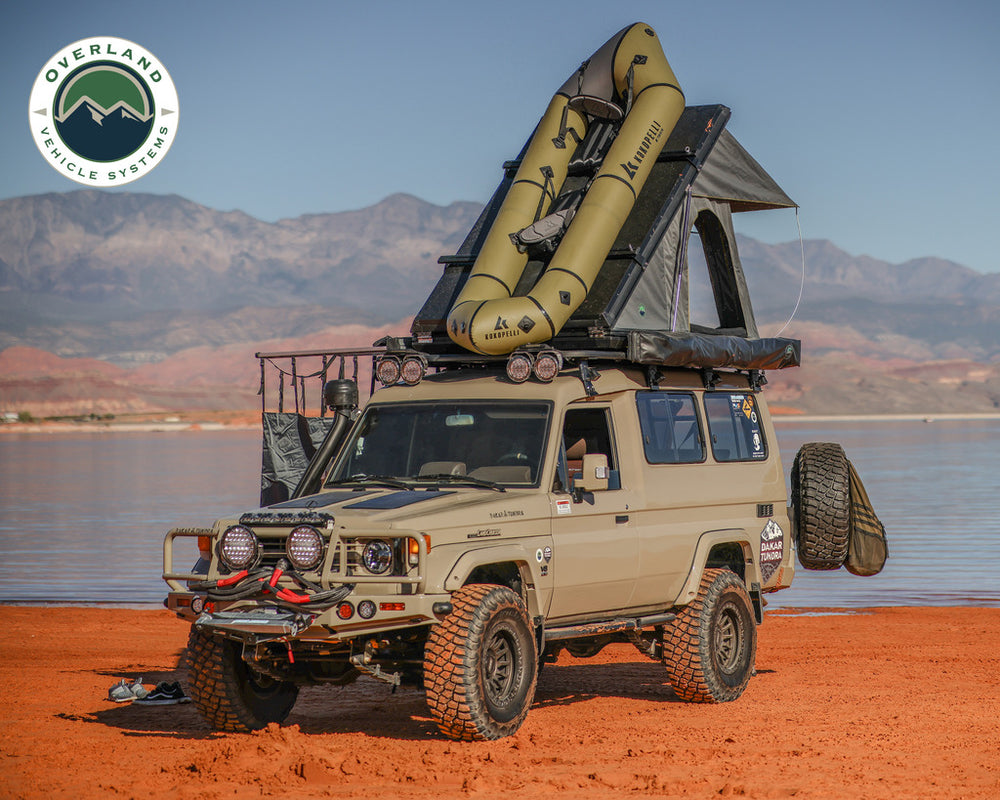 Hardshell Rooftop Tent by OVS, the Mamba 3 Person Clamshell RTT