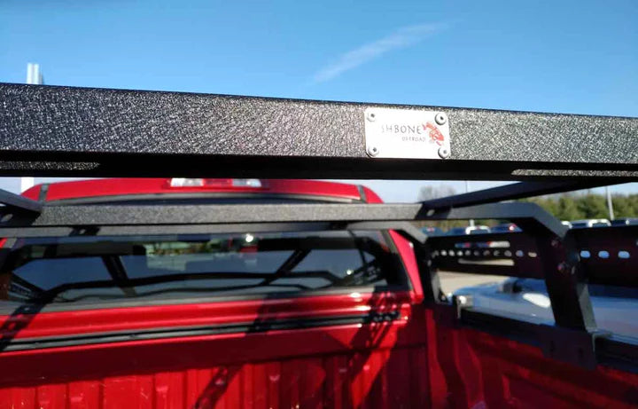 Rear Mirror Mid-Level Height Fishbone Tackle Rack for Toyota Tundra with 61" Bed Rack