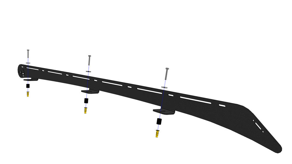Prinsu Roof Rack For RAM 1500 Crew Cab Explode View