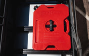 The rotopax container mounted on the rack using the rotopax mount