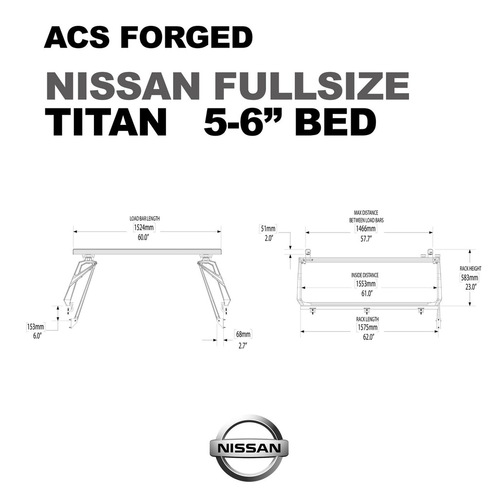 Leitner Designs FORGED Active Cargo System For Nissan titan 5-6" bed