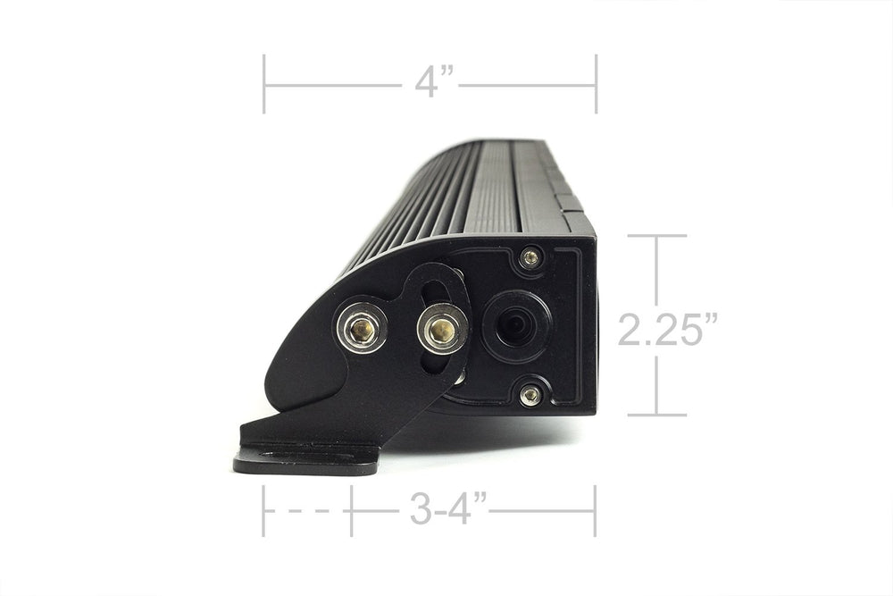 side view of Cali Raised LED 43" Amber/White Dual Function LED Light