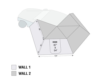 Overland Vehicle Systems Nomadic Lite 270 Awning Side Wall Accessory