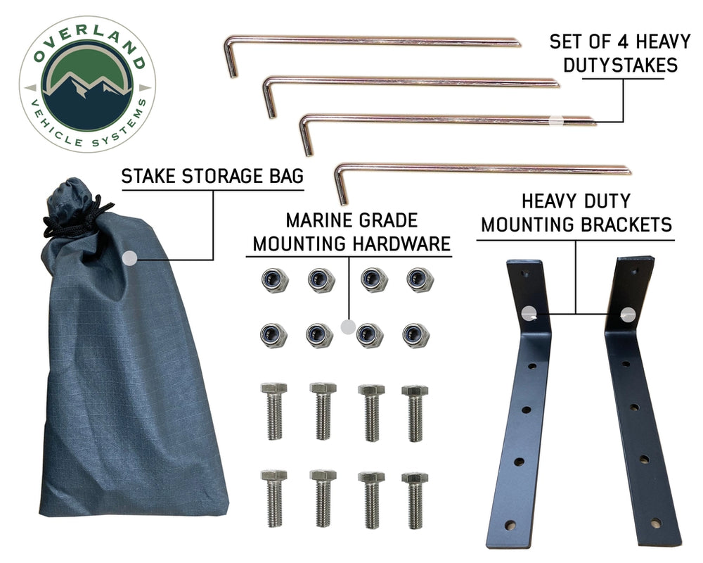 Overland Vehicle Systems Car Side Shower Room Accessories Included and Hardware Installation Inclusion