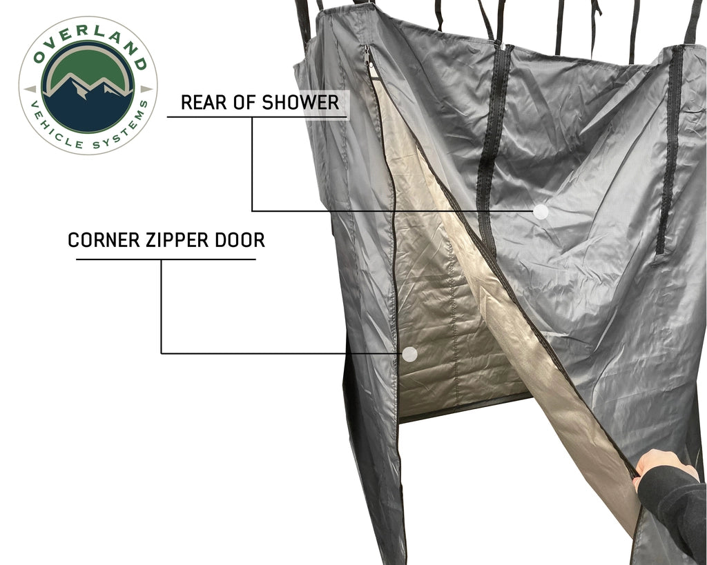 Overland Vehicle Systems Car Side Shower Room Rip Stop Fabric with Durable Materials