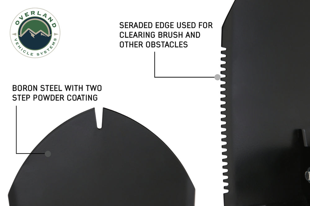 Overland Vehicle Systems Combo Pack Utility Shovel Feature