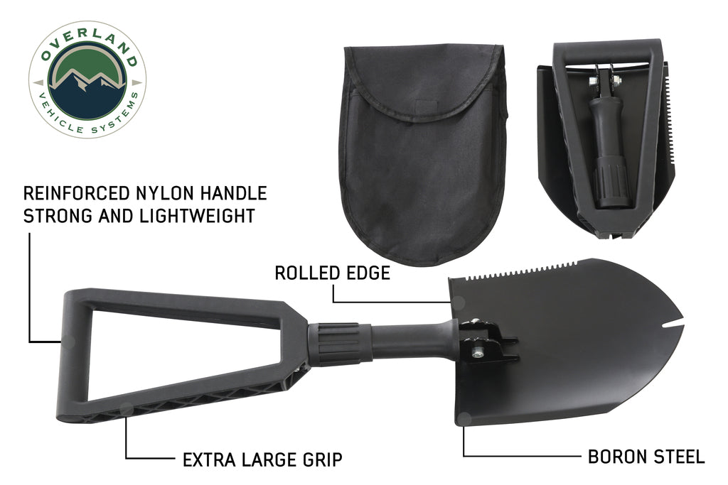 Overland Vehicle Systems Combo Pack Utility Shovel Features